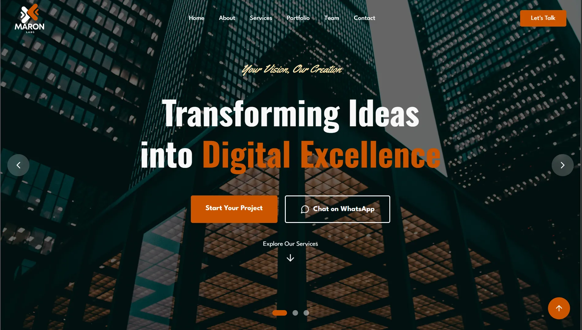 Maron Labs Digital Agency Website